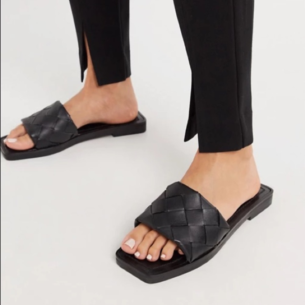 New Topshop woven slides